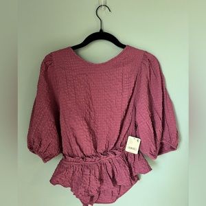 Free People Dark Mauve Top